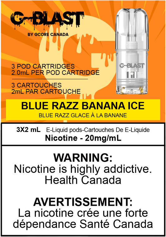 G-Blast Pods Blue Razz Banana Ice (20mg/mL) (Vape tax included)