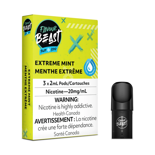 Flavour Beast Pods - Extreme Mint Iced (20mg/mL) (Vape tax included)