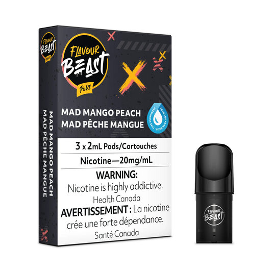 Flavour Beast Pods - Mad Mango Peach (20mg/mL) (Vape tax included)