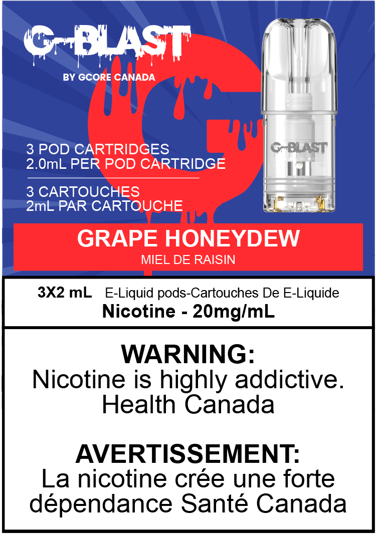 G-Blast Pods Grape Honeydew (20mg/mL) (Vape tax included)