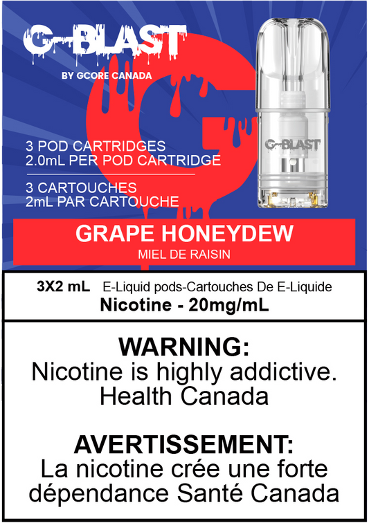 G-Blast Pods Grape Honeydew (20mg/mL) (Vape tax included)