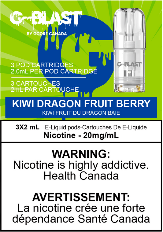 G-Blast Pods Kiwi Dragon Fruit Berry (20mg/mL) (Vape tax included)